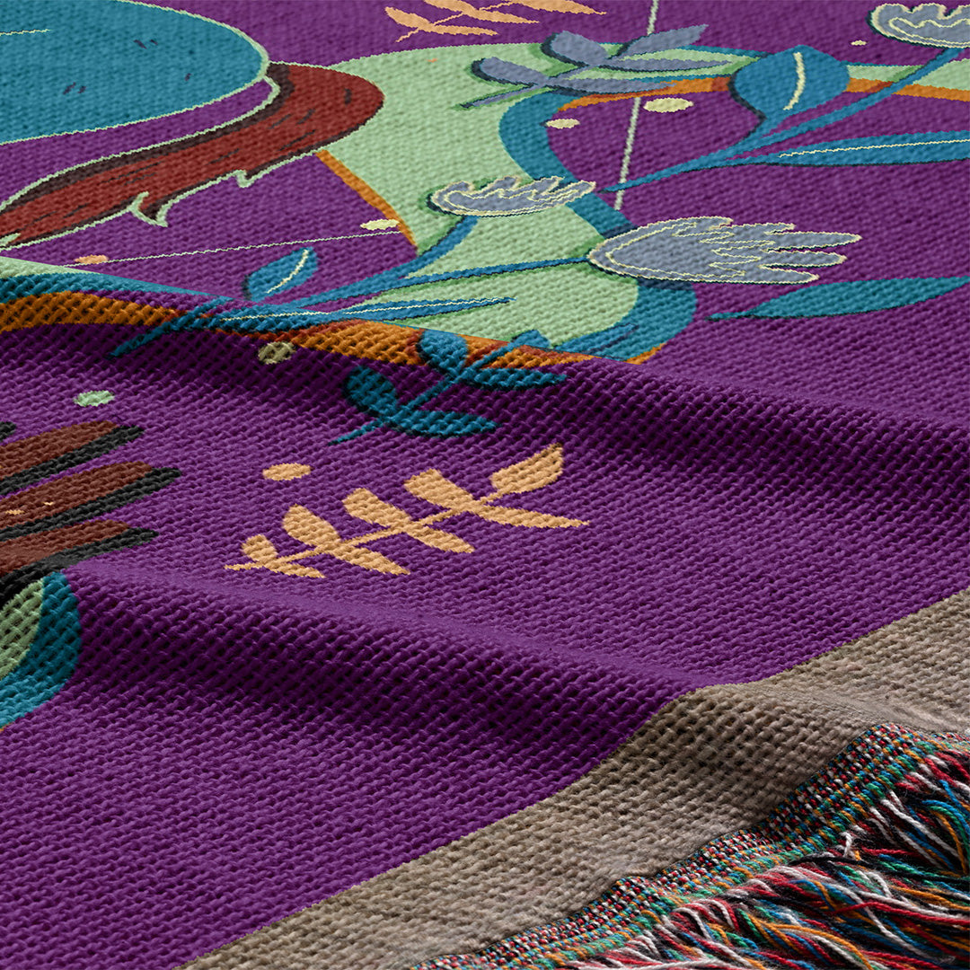 Personalized Sagittarius Zodiac Woven Throw Blanket - Custom Name Astrology Gift