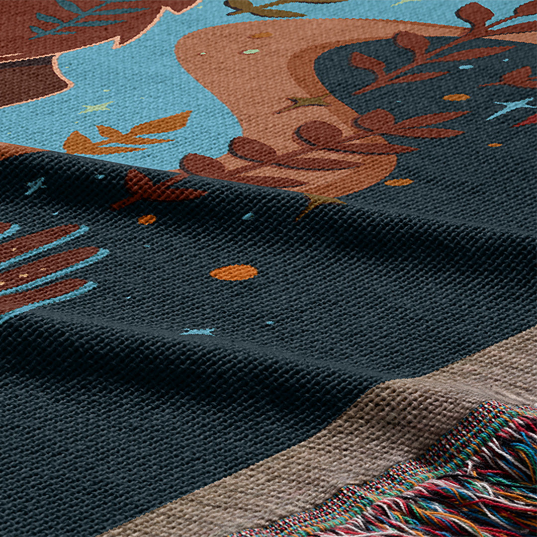 Personalized Aries Zodiac Woven Throw Blanket - Custom Name Astrology Gift