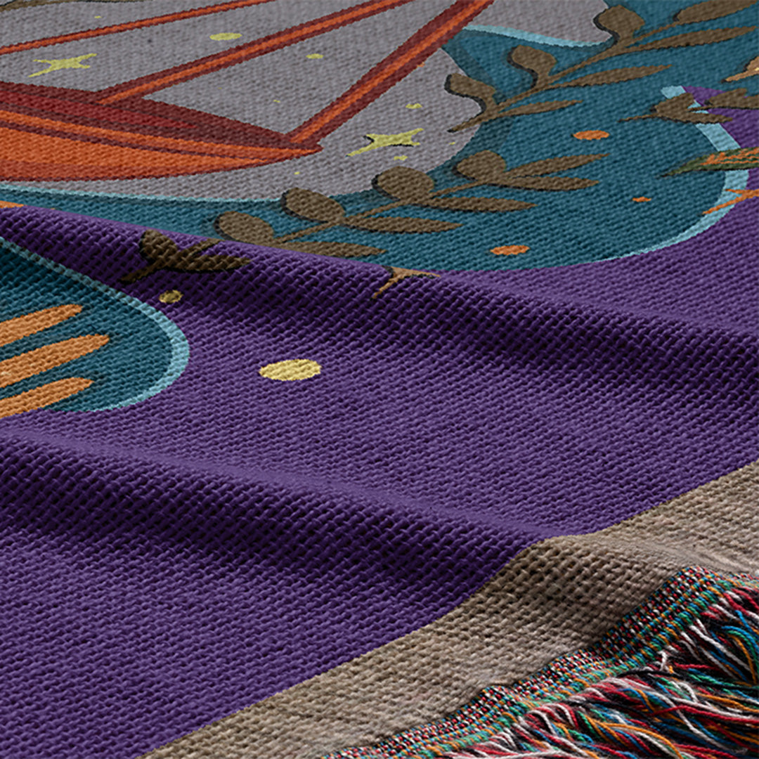 Personalized Libra Zodiac Woven Throw Blanket - Custom Name Astrology Gift