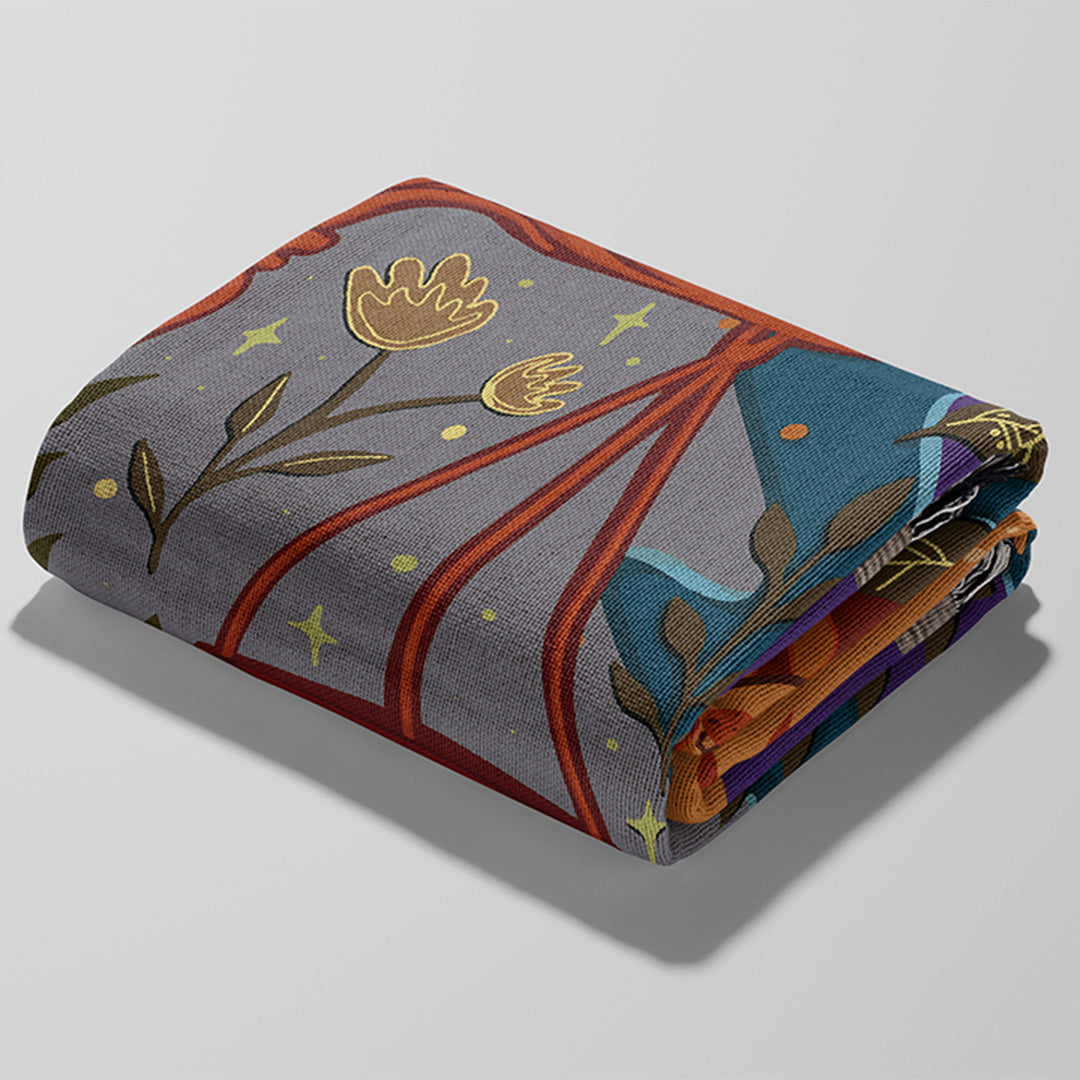 Personalized Libra Zodiac Woven Throw Blanket - Custom Name Astrology Gift