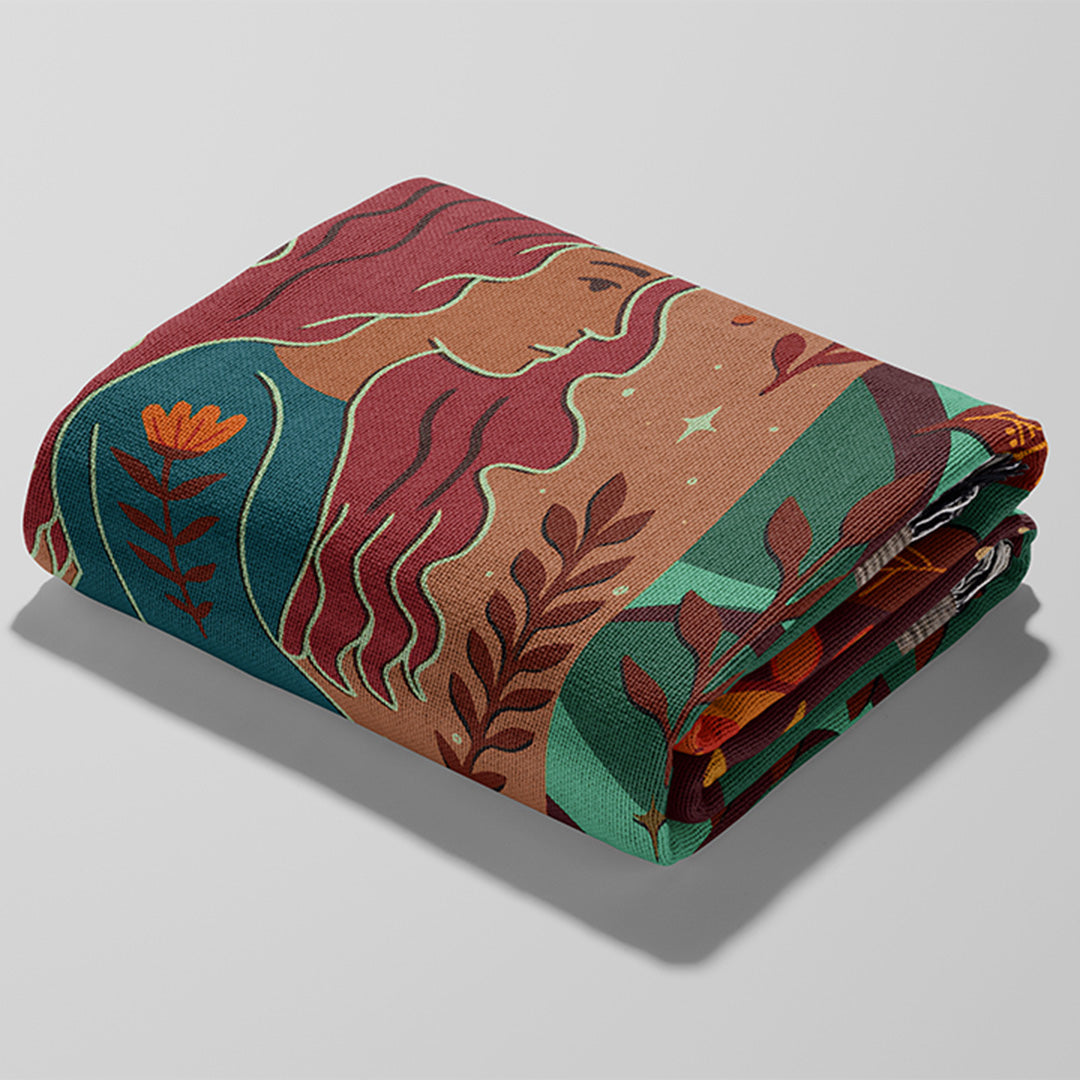 Personalized Gemini Zodiac Woven Throw Blanket - Custom Name Astrology Gift
