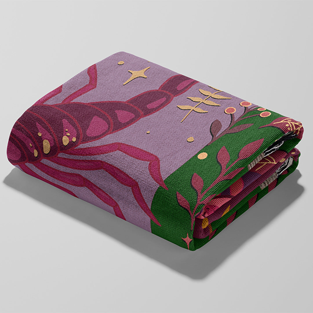 Personalized Scorpio Zodiac Woven Throw Blanket - Custom Name Astrology Gift