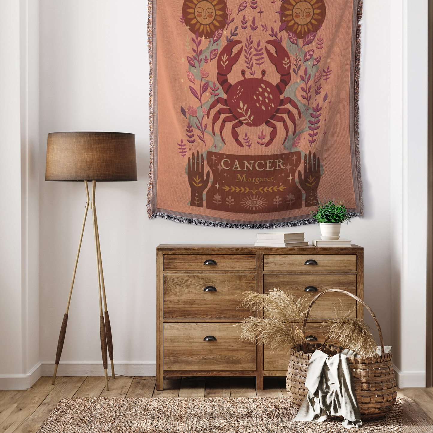 Personalized_Cancer_Zodiac_Woven_Throw_B_Tapestry_V_Mockup.png