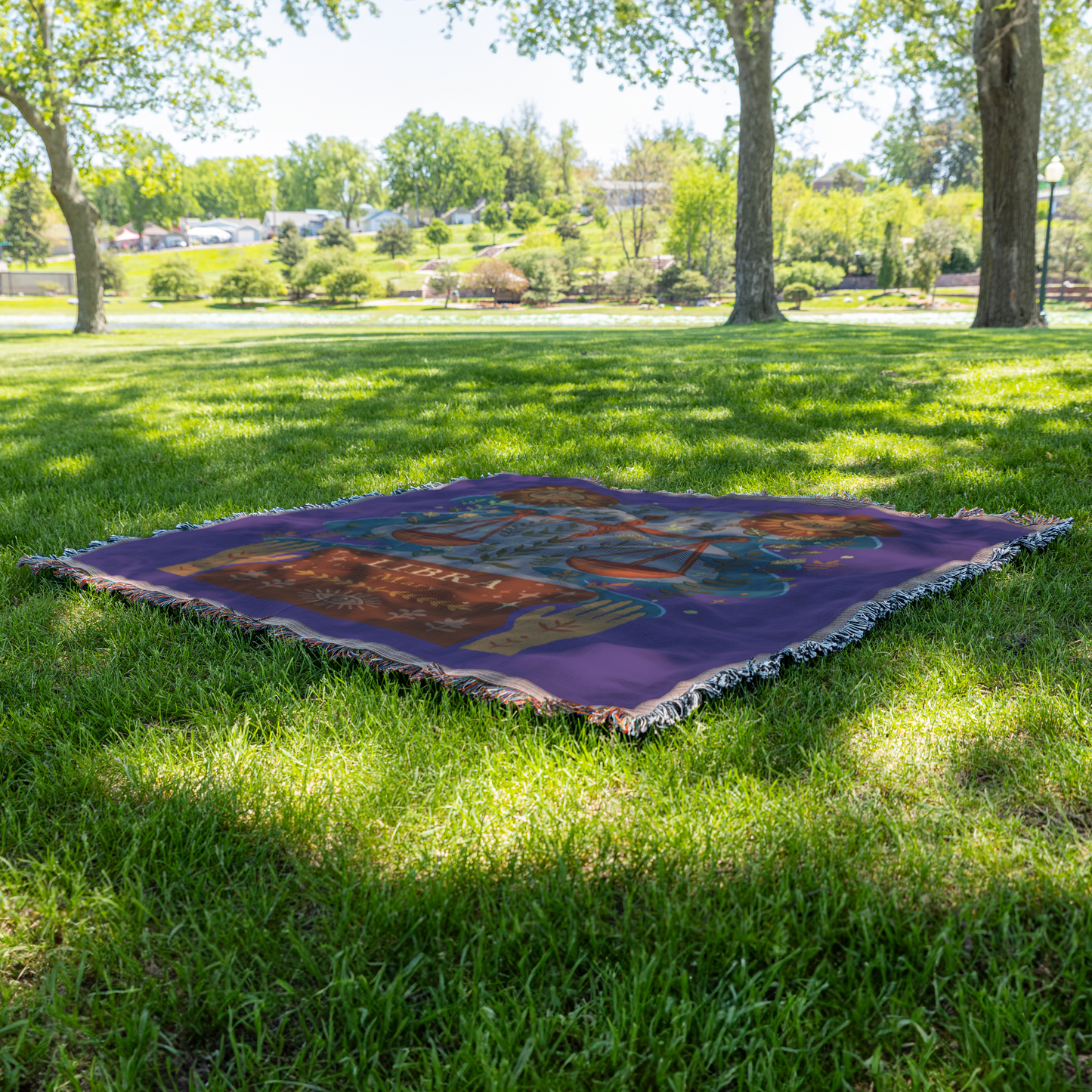 Personalized_Libra_Zodiac_Woven_Throw_Bl_Grass_V_Mockup.png