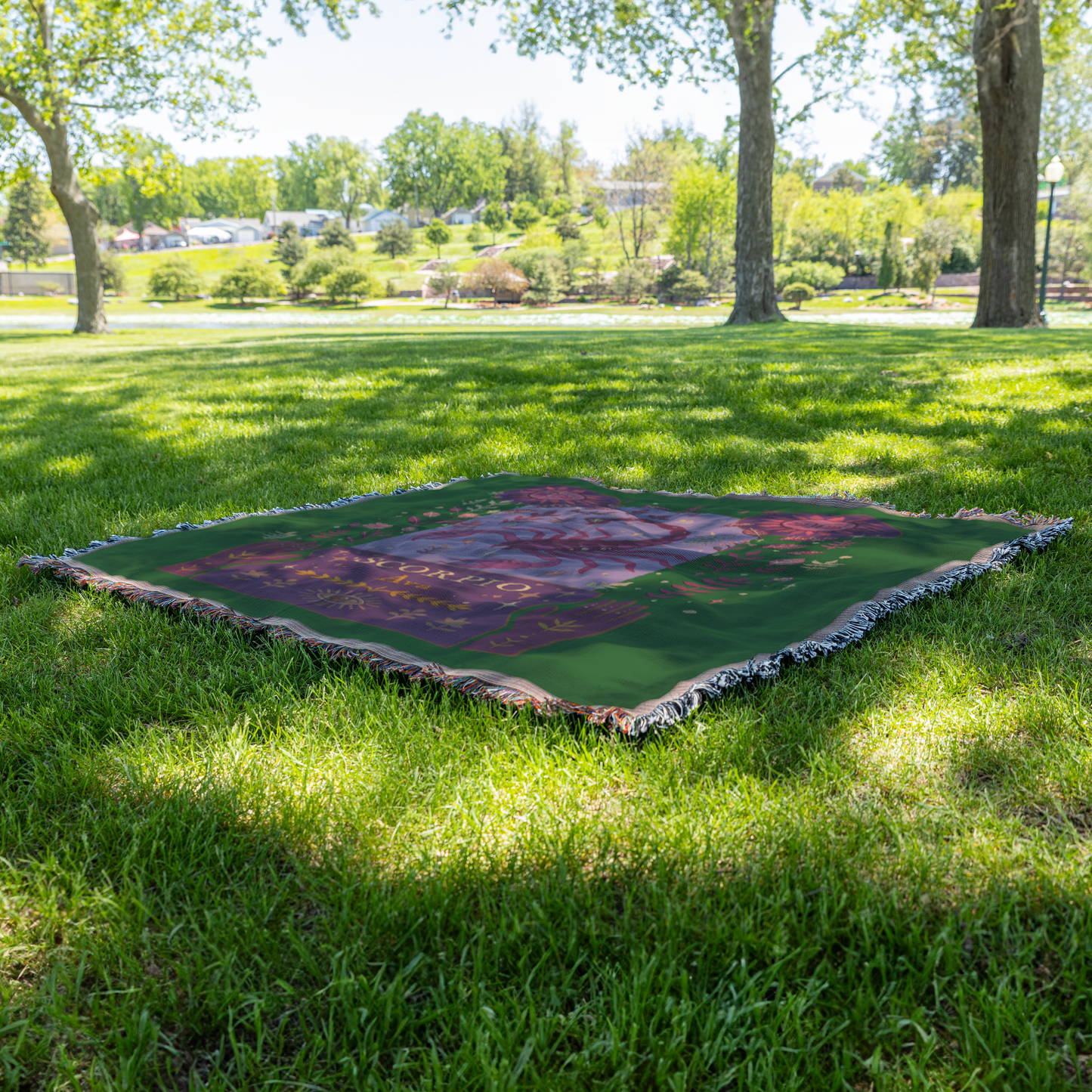 Personalized_Scorpio_Zodiac_Woven_Throw__Grass_V_Mockup.png